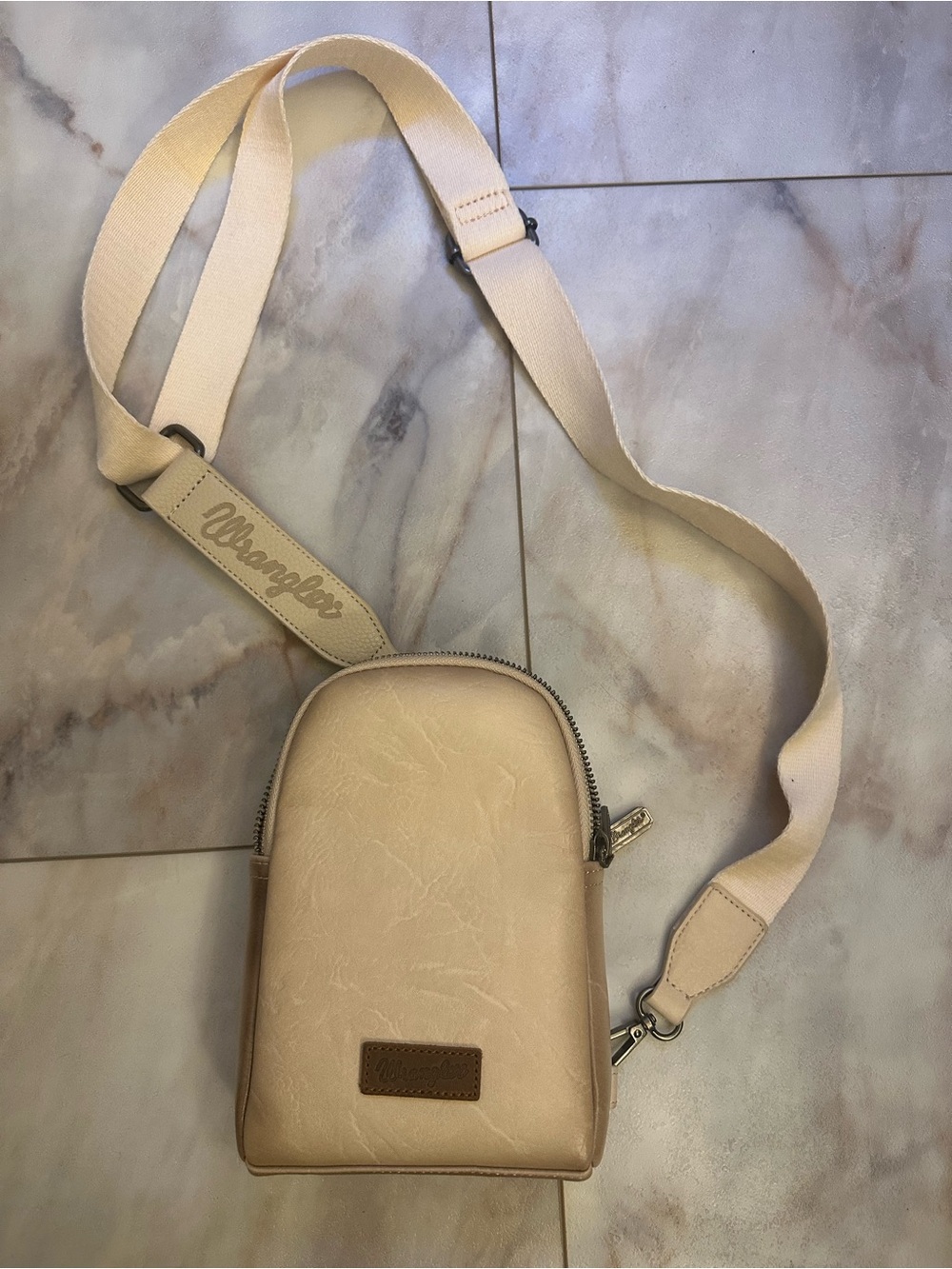 Wrangler Cream Crossbody Phone Pouch